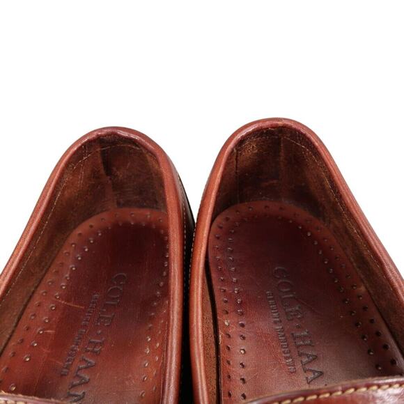 Cole Haan Shoes Mens 8.5 Loafers Leather Buckle Strap Moc Toe Handsewn Slip On main image 6